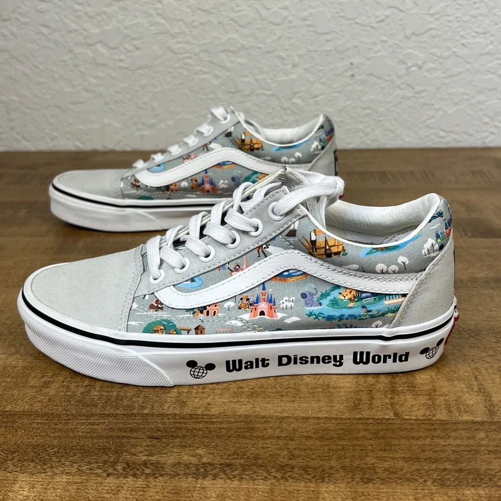 Vans Old Skool x Walt Disney World 50th Anniversary Park Map Sz Women 6.5 Men 5